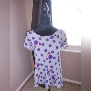 💜🩷 NWOT Womens Lularoe XS Disney Minnie Mouse Lightweight Tshirt Feminine